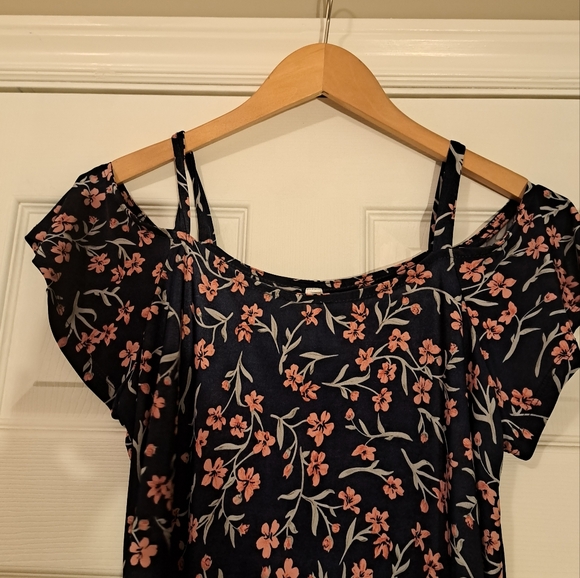 ☀️ M 2 Dye For Navy Floral dress CS - Picture 3 of 5
